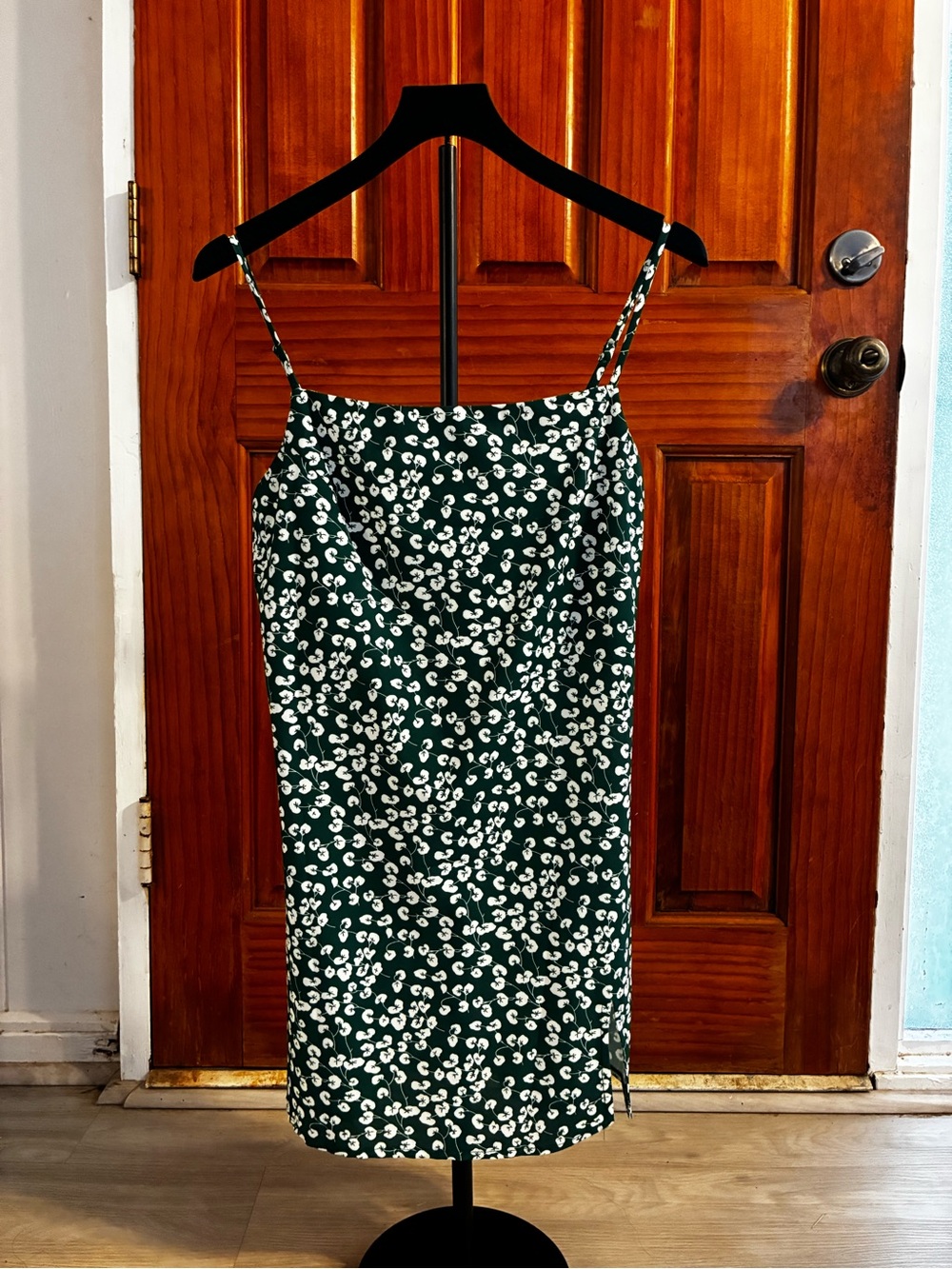 Princess Polly Jade Basin Mini Dress - Green Lily Pad Floral Print - US 8